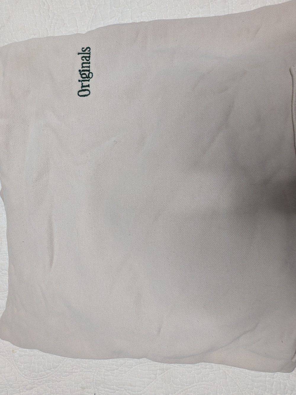 Jack and Jones Beige Hoodie with Dark Green 'Originals' Embroidery